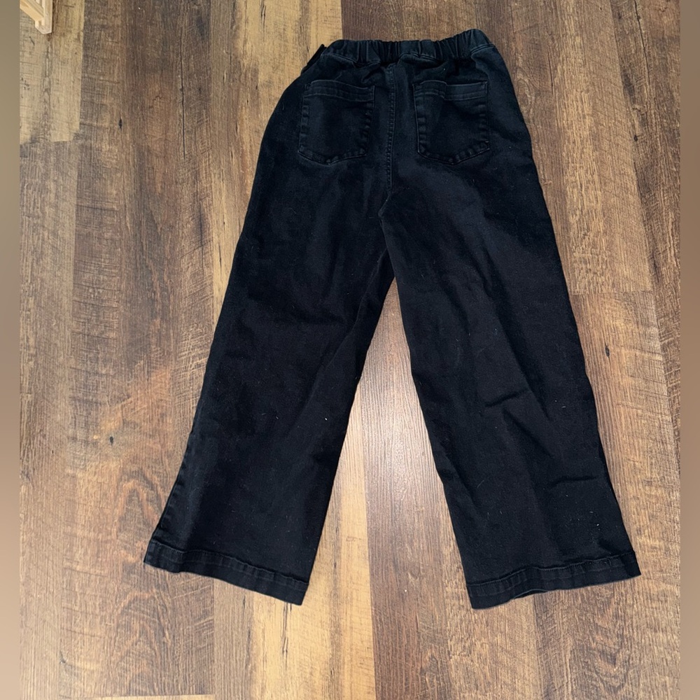 Oak + Fort CROPPED LENGTH TWILL WIDE LEG PANT Medium - Picture 2 of 5